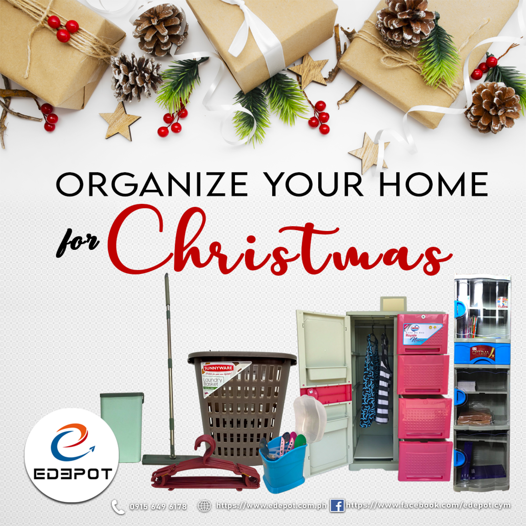 organize home christmas